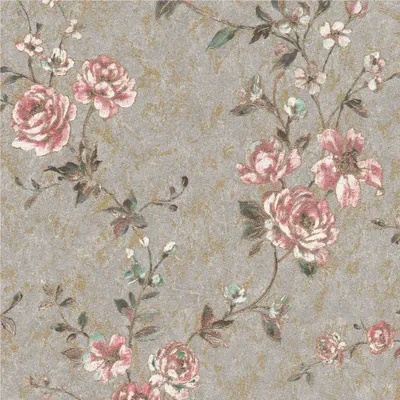 Produktbild von Vliestapete 509052 Tapete Blumen Floral 53 x 1005 cm Rasch Selection Grau