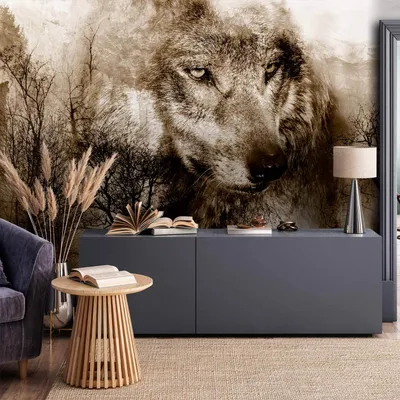 Produktbild von Vlies Fototapete - Mountain Predator (Brown) 100x70 cm Tiere g-A-0139-a-c