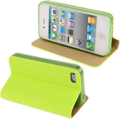 Produktbild von Schutzhülle Handytasche (Flip Quer) für Handy Apple iPhone 4 / 4s Neongelb