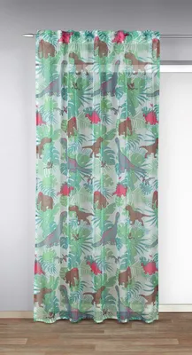 Produktbild von Fertigschal verdeckte Schlaufen "Dino" -  Größe (HxB): 245x135cm Farbe: Bunt