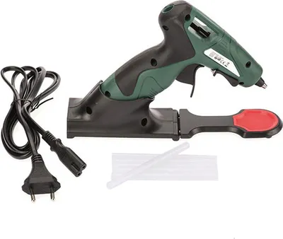 Produktbild von Heissklebepistole grün kabellos 12W - mit Ladestation