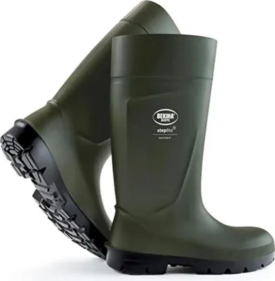 Produktbild von Bekina Boots Steplite EasyGrip Stiefel O4 grün/schwarz nach EN ISO 20347:2012 O4 CI SRC, ohne Schutzkappe grün  Größe 44