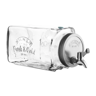 Image de Distributeur de boissons en verre KILNER 3 l 32,7 x 14 x 18 cm transparent