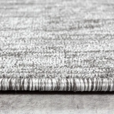 Produktbild von Kurzflor Teppich Set Schlafzimmer Bettumrandung 4mm Florhöhe 3 Teile Set, Farbe:Hellgrau, Bettset:2 mal 60x100 + 1 mal 80x150