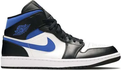 Image de Air Jordan 1 Mid Blanc Noir Royal - EU : 46