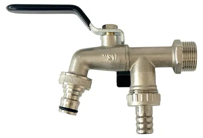 Produktbild von GARANTIA Chrom-Doppelauslaufhahn 3/4''