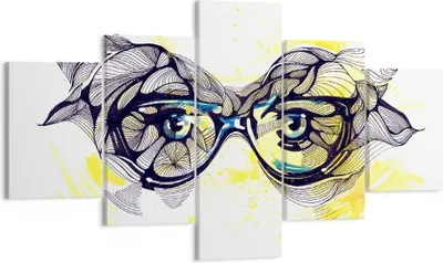 Produktbild von Bild auf Leinwand - Leinwandbild - Person Auge Schatten Dekoration - 125x70cm - Wand Bild - Wanddeko - Leinwanddruck - Bilder - Kunstdruck - Leinwand bilder - Wandkunst - EA125x70-3028