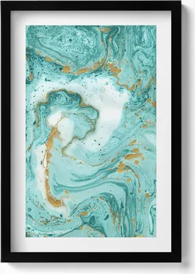 Produktbild von Dekorative Marmortextur– Wandbild mit Rahmen – Gerahmtes Bild  – Wanddekoration – 40x60 cm –  Schwarz