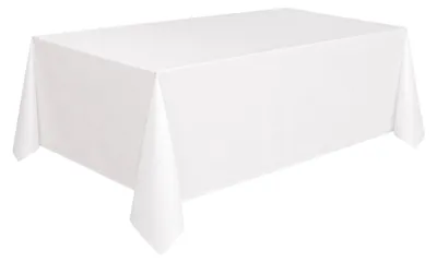 Obrázok produktu pre Obdĺžnikový obrus 260x180 cm – 100% polyester, na stôl dĺžky 150 cm - Biela