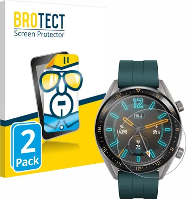 Produktbild von 2x Für Huawei Watch GT Active Schutzfolie BROTECT Displayschutz Display Schutz Folie Klar Transparent