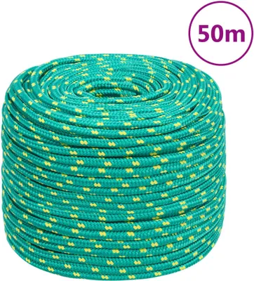 Produktbild von The Living Store Bootsseil Grün 10 mm 50 m Polypropylen