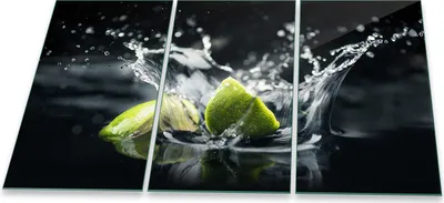 Produktbild von Herdabdeckplatte Abdeckung Glaskeramikfeld Abdeckplatte 3-Teilig 90x52 Lemon Grün Glas