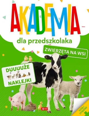 Immagine prodotto di Akademia dla przedszkolaka Zwierzęta na wsi - Opracowanie Zbiorowe (Bücher mit Aufklebern auf Polnisch)