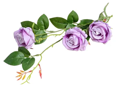Produktbild von Künstlicher Rosenstrauß mit 3 vollblühenden Seidenrosen und Stiel, ideal zum Selbergestalten in der Vase, als Tischdekoration für Zuhause, Hochzeiten und Partys.