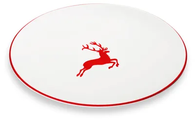 Immagine prodotto di Vetroceramica Gmundner Cervo rosso rubino, piatto da portata Coppa (Ø 28 cm)