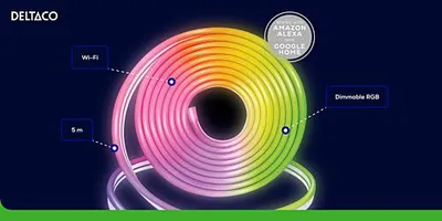 Produktbild von Deltaco Smart Home Neon LED-Streifen 5m WiFi RGB