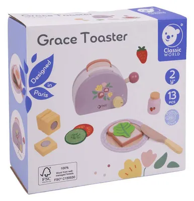 Produktbild von Classic World Holzspielzeug Toaster Frühstücksset für Kinder