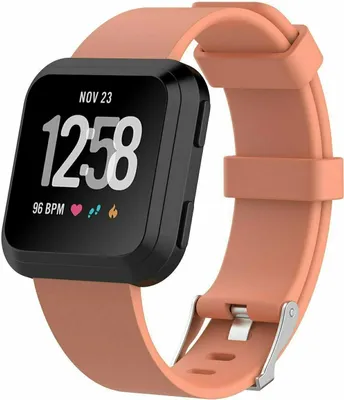 Produktbild von Strap-it Fitbit Versa / Versa 2 Armband Silikon (Grapefruit) - Große: M/L