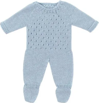 Image de Pyjama de poupée Miniland bleu 38cm - Vêtements de poupée doux