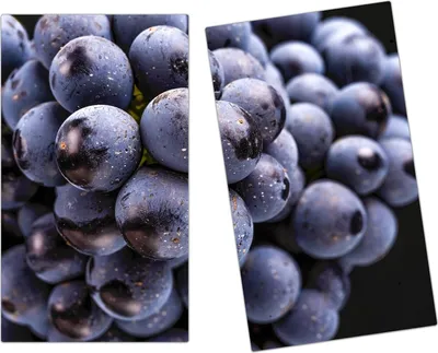 Produktbild von Spritzschutz Herdabdeckplatte Schneidebrett aus Glas Haufen von Heidelbeeren 2-Teilig (60x52cm)