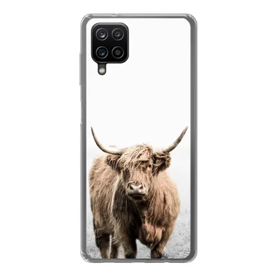 Produktbild von MuchoWow® Handyhülle Schutzhülle Hülle für Samsung Galaxy A12 Schottischer Highlander - Vlies - Kuh Silikon Softcase Handy Hülle - Bild