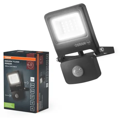 Produktbild von Osram ENDURA Flood Sensor LED Außenstrahler, 10W, 1000lm, 4000K Kaltweiß, Bewegu