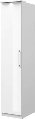 Obrázek produktu pro Jednodveřová šatní skříň OLIKA - šířka 45 cm, bílá