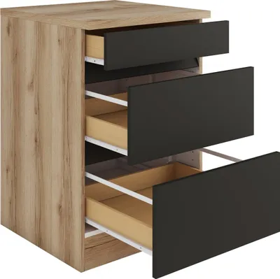 Produktbild von Optifit Auszugunterschrank Noah420 BxTxH 60 x 60 x 88 cm anthrazit matt zerlegt KLNO U636-0+