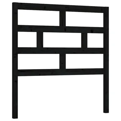 Produktbild von vidaXL Kopfteil Schwarz 106x4x100 cm Massivholz Kiefer