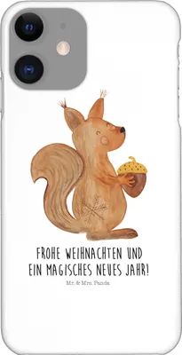 Produktbild von Mr. & Mrs. Panda Iphone 11 Handyhülle Eichhörnchen Weihnachtszeit - Weiß - Geschenk, Winter, Pro, Weihnachtsmotiv, Cover, Weihnachtsgruß, Neujahr, Frohes Neues Jahr