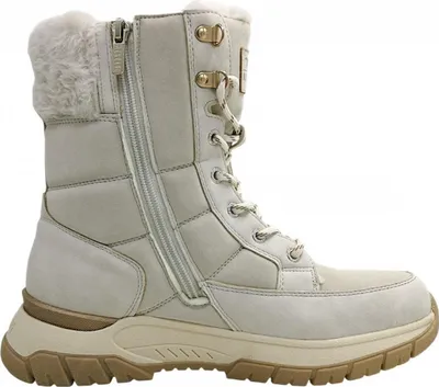 Imagen del producto de Botas de invierno forradas para mujer, marca Mustang, color beige, estilo casual