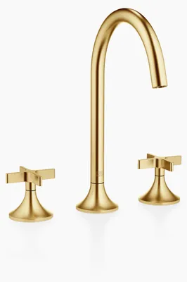 Produktbild von Dornbracht Waschtisch-3-Lochbatterie mit Ablaufgarnitur VAIA messing gebürstet, 20713809-28