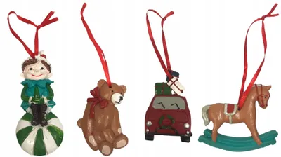 Imagen del producto de Adornos para el árbol de Navidad, 6x7 cm, surtido de diseños