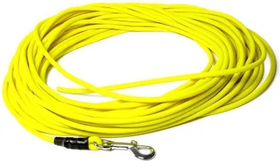Produktbild von Mystique® Biothane Schleppleine rund 6mm Standard Karabiner neongelb 5m
