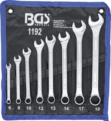 Produktbild von BGS 1192 Maulringschlüssel-Satz, 6-19 mm, 8-tlg.