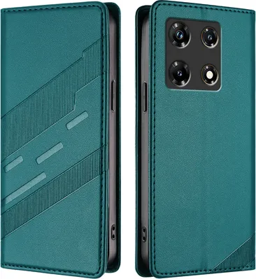 Image de Etui pour Infinix Note 30 Pro 4G, étui portefeuille en cuirPolyuréthaneavec fente pour cartes et fonction stand Grün
