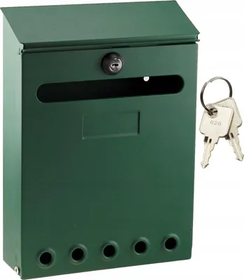 Produktbild von Briefkasten FEINZ SMART 25 X 18 X 6 cm Grün Wetterfest Abschließbar für Haus und Zaun