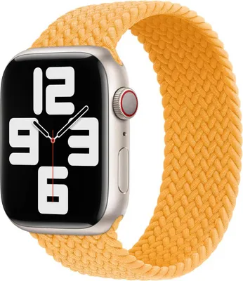 Image de Apple Solo Strap tressé pour l'Apple Watch | 44/45/46/49 mm - Taille 8 - Maize