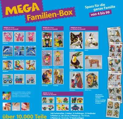 Produktbild von Mini Stecksystem "Mega Familien-Box", über 10.000 Teile, mehrfarbig