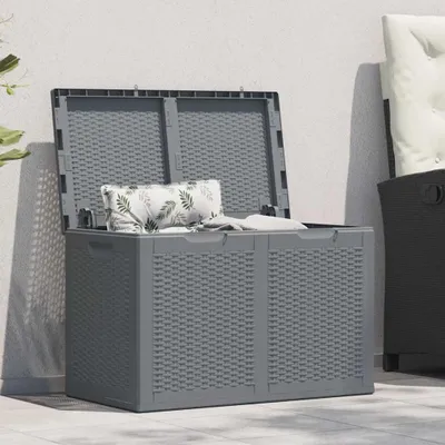 Immagine prodotto di Cassetta da giardino in PP rattan grigio 180 L