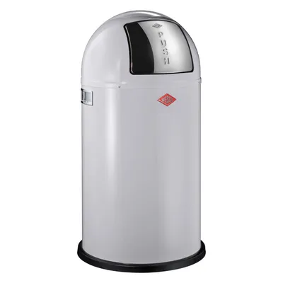 Produktbild von Wesco Pushboy Abfallsammler - Coolgrey, 50 Liter, pulverbeschichteter Edelstahlkorpus