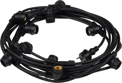 Produktbild von Kanlux GRL Lichtgirlande E27 Schwarz 10x IP44 35754
