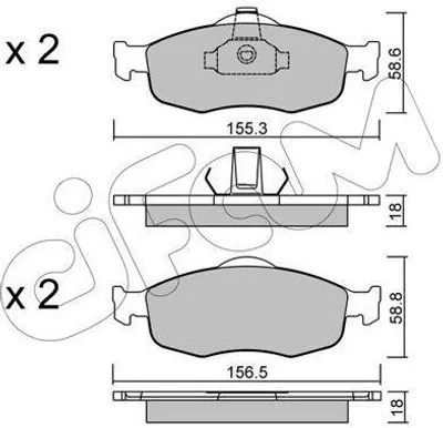 Produktbild von CIFAM Bremsbeläge Satz Vorne Bremsklötze für FORD MONDEO II Kombi (BNP) 822-146-0