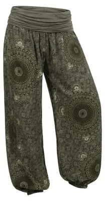 Produktbild von Haremshose Damen Flatterhose luftige Sommerhose weites Bein BOHO Hose Gr. 36-44