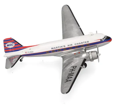Flugzeugmodell Douglas DC-3 1:200, Metall, Sammlerstück
