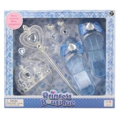 Produktbild von Prinzessinnen Spielzeug-Set mit Schuhen, Krone, Zepter, Ring & Ohrringen ab 3 Jahren