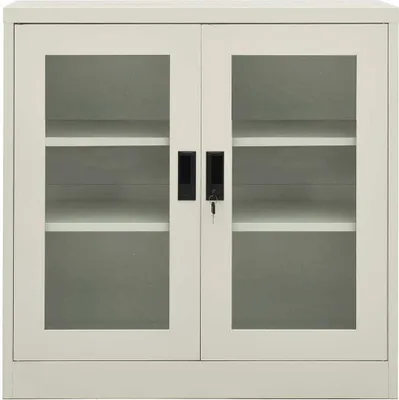 Immagine prodotto di Armadio per Ufficio Grigio Chiaro 90x40x90 cm in Acciaio
