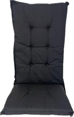 Produktbild von Madison Hochlehner Tuinstoelkussen 50x123 cm in Grau/Schwarz, wetterfest und langlebig, 75% Baumwolle, 25% Polyester