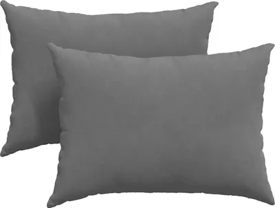 Image de vidaXL Coussins de canapé, lot de 2, gris foncé, 70 x 50 cm, en tissu