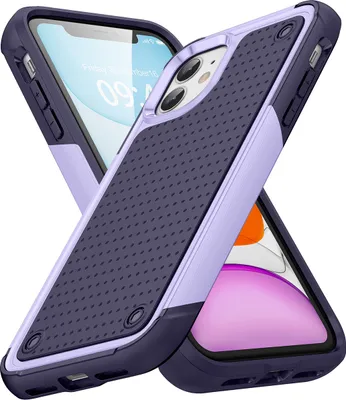 Produktbild von Für iPhone 12 / 12 Pro Hülle Militärqualität Stoßfest Hybrid 2 in 1 Hart PC Weich TPU Handyhülle Lila Blau
